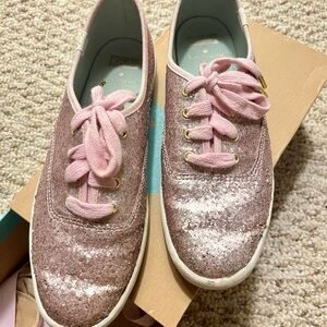 Keds for kate spade Light Pink Glitter Sneakers